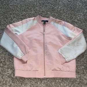 Pink and cream bomber jacket